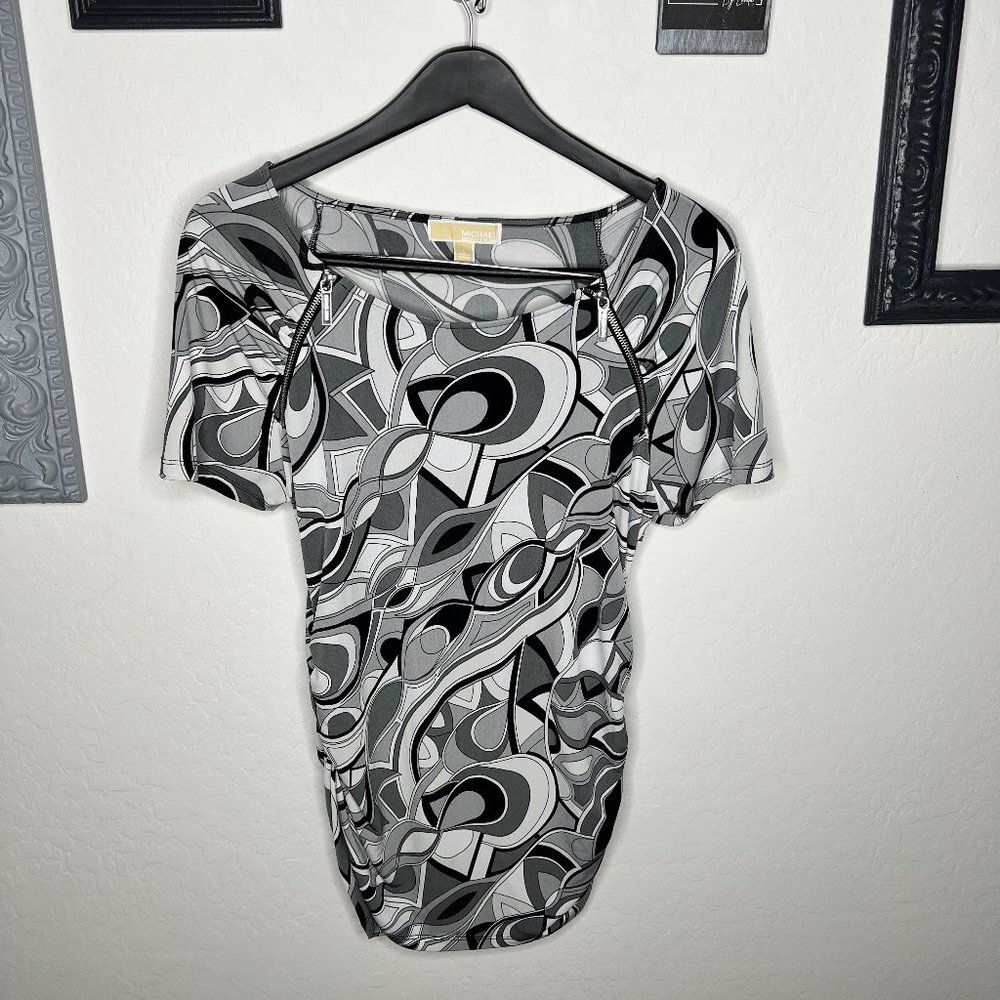 Michael Kors Geometric Pattern Top - Size Large